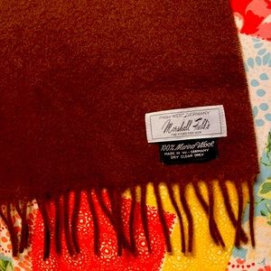 Marshall Fields vintage men’s brown scarf with fringe